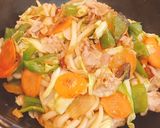 止まらない美味しさ！市販品で焼きうどん作り方10写真