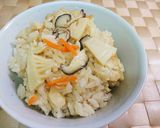 たけのこと椎茸と人参の炊き込みご飯作り方6写真