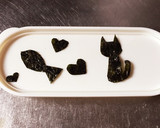 簡単！海苔と振りかけだけ 猫のお弁当♪作り方1写真