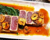 絶品☆フライパンでまぐろの漬けステーキ作り方6写真