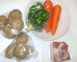 豚肉じゃが芋のカレー粉炒め♪簡単作り方1写真