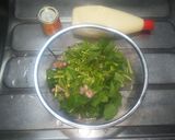 ハルジオンのからしマヨネーズ炒めパスタ作り方2写真