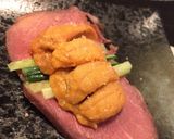 乗せるだけ！ローストビーフの雲丹乗せ作り方1写真