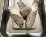ピリ辛マヨラー油のご馳走茹でチキンサラダ作り方3写真