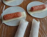 餃子の皮でウインナーチーズ焼き作り方1写真