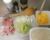姜葱醤としゃもじ箸二刀流で簡単炒飯作り方1写真