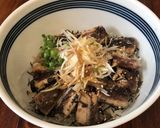 茗荷と白葱の鰯丼作り方7写真