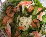 温泉卵がとろり★超簡単豪華サラダうどん作り方4写真