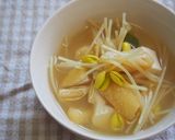 大鰐温泉もやしと豆腐の味噌汁♪作り方5写真
