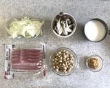栄養満点！煎り大豆の味噌ミルクスープ作り方1写真