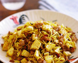 筍と豚ひき肉の焦がしにんにく焼きそば作り方11写真