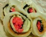 ☆お弁当に☆ちくわ巻き♪紅生姜＆のり作り方4写真