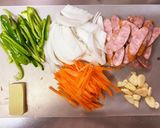 我が家の定番☆ナポリタン（甘口）作り方1写真