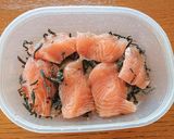 サーモンの塩昆布ヅケ作り方1写真
