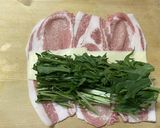 京水菜の豚肉チーズまき作り方1写真