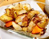 簡単。手羽元と野菜のロースト作り方4写真