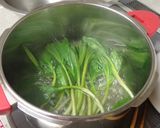 あずきなの塩昆布和え作り方1写真