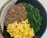 簡単で美味しい♪合い挽き肉の三食丼作り方9写真