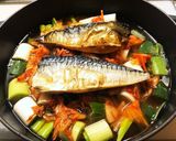 塩鯖と長葱のキムチ炊き込みご飯作り方2写真