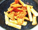 ごぼうと豚肉の甘辛♪作り方5写真
