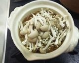 オイスターソースできのこ雑炊作り方3写真