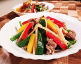 焼肉のタレで簡単味付け☆レンチン青椒肉絲作り方5写真