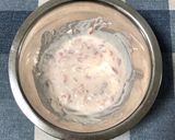 離乳食後期★苺とヨーグルトのパンケーキ作り方2写真