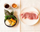 豚肩ロースのステーキ（みそ肉ソース）作り方1写真