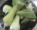 温チンゲンサイのオイスターソースがけ作り方1写真