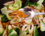 簡単一品☆青梗菜とちくわのカレー炒め作り方6写真