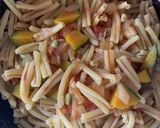 カボチャと枝豆のトマトソースパスタ作り方6写真