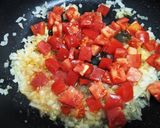 えびとモッツァレラのトマトクリームパスタ作り方3写真