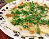 フライパンで簡単☆餃子の皮ピザ☆ガパオ味作り方4写真