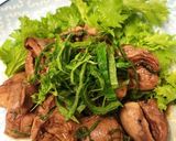 さっぱり味♪大葉まみれの♪鶏ハツ炒め作り方6写真