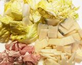 春キャベツと筍の醤油焼きそば作り方1写真