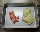 玉ねぎとベーコンのパスタ作り方1写真