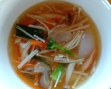 野菜ときのこのコンソメスープ作り方4写真