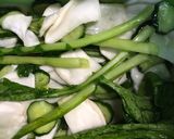 かぶの葉と茎でお茶漬け作り方2写真