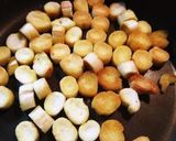 お麩➕コーンスープde作るコーン太郎作り方3写真