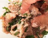 揚げない！簡単大葉とチーズのつくねカツ作り方1写真