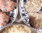 揚げない！簡単大葉とチーズのつくねカツ作り方3写真