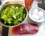 牛肉と青梗菜のオイスターソース炒め作り方1写真