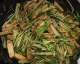 ひら天と新牛蒡と水菜の煮物作り方6写真