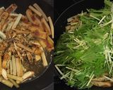 ひら天と新牛蒡と水菜の煮物作り方5写真