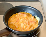 下茹で不要【かに玉と絹さやの炒め物】作り方3写真