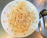 お皿レンジだけ！もやしのナムル風作り方3写真
