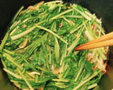 簡単副菜☆水菜と桜えびの煮びたし作り方3写真