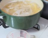 新玉ねぎとベーコンと桜えびのスパゲティー作り方4写真