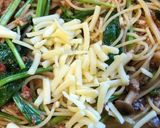 きのことチーズのミートソースパスタ　作り方7写真