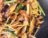 きのことチーズのミートソースパスタ　作り方8写真